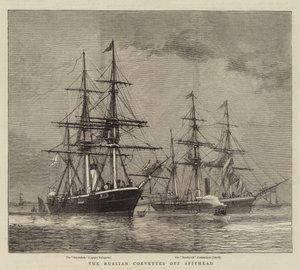 Les corvettes russes au large de Spithead - William Edward Atkins